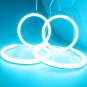 4Pcs RGB Cotton Halo Ring For BMW E90/E91 LCI 3 Series LED Angel Eye 100mm+120mm