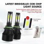 2Pc 4COB LED Headlight Kit HB4 9006 6000K 1900W Low Beam for GMC Envoy 1998-2010