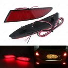 2x Red Lens Rear Bumper Reflector LED Tail Stop Brake Light For Ford Focus 12-14