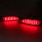 2x Red Lens Rear Bumper Reflector LED Tail Stop Brake Light For Ford Focus 12-14
