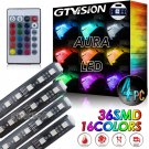 36 LED Remote Control RGB Car Interior Inside Floor Atmosphere Strip Light KIT