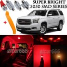 15 x Ultra Red Interior LED Lights Kit + TOOL For 2007 - 2016 GMC Yukon