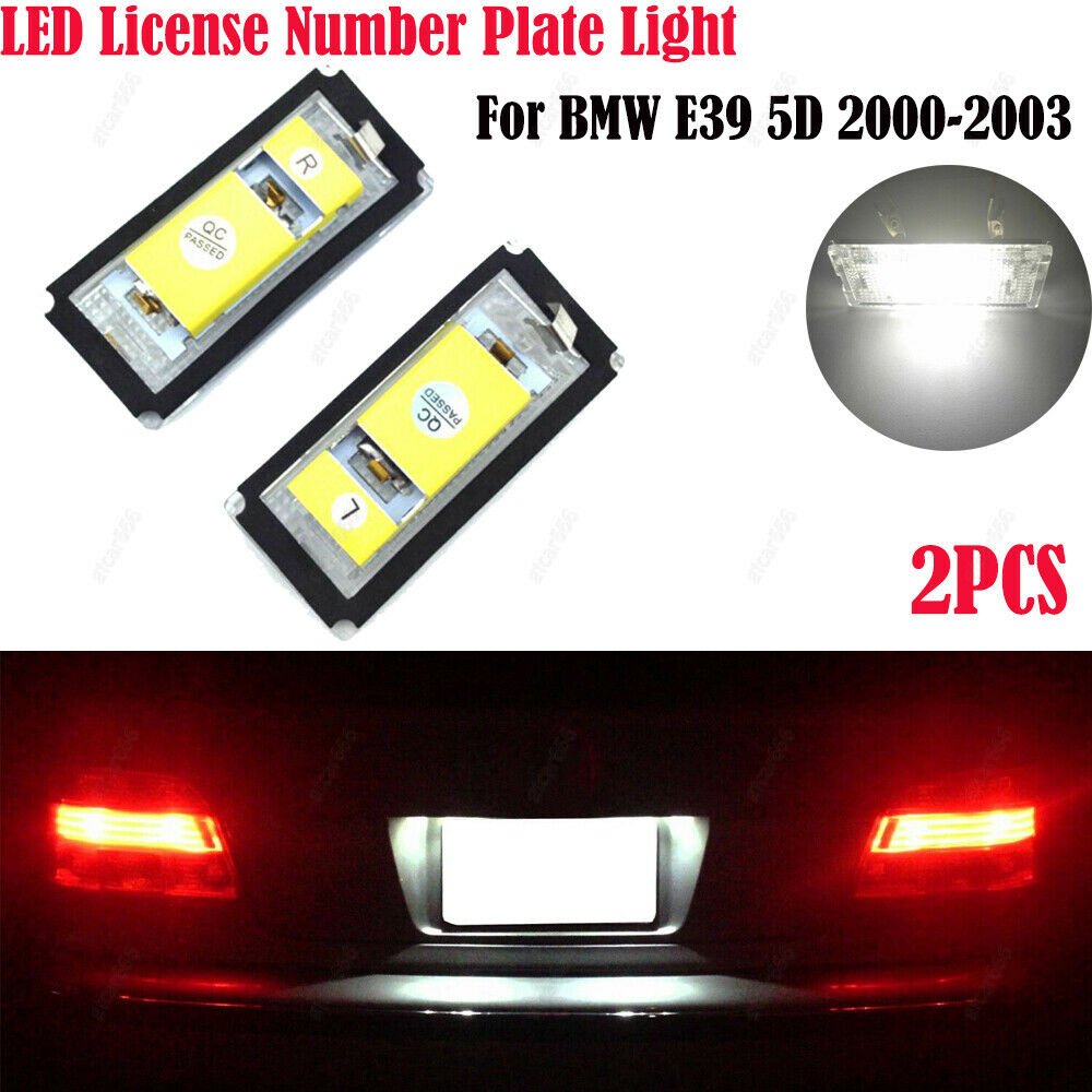 2Pcs LED License Number Plate Light Bulbs For BMW E39 E60 E82 E70 E90 E92 X3/5/6