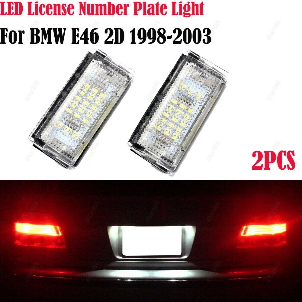 2Pcs For BMW E46 Canbus Error Free License Number Plate Light LED Lamp Bulbs 12V