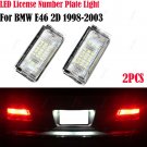 2Pcs For BMW E46 Canbus Error Free License Number Plate Light LED Lamp Bulbs 12V