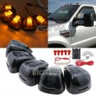 5x Smoke Cab Roof Marker Lens Amber LED Light for 99-16 Ford Super Duty Pickup