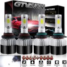 4x 9005+9006 LED Headlight Bulb Kit for Chevy Silverado 1500 2500 HD 2001-2006