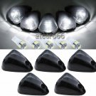 5Pcs Smoke Cab Roof Top Light Marker + White LED for 1999-2016 Ford E/F Pickups