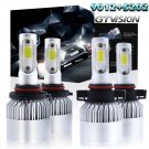 9012 LED Headlight + 5202 Fog Light Combo Kit for 2014 2015 GMC Sierra 1500 2500