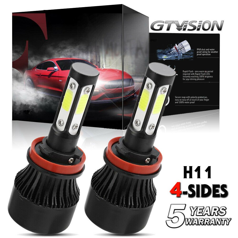 1900W White LED H11 Low Beam Headlight Lamps For 2008-2017 Freightliner Cascadia