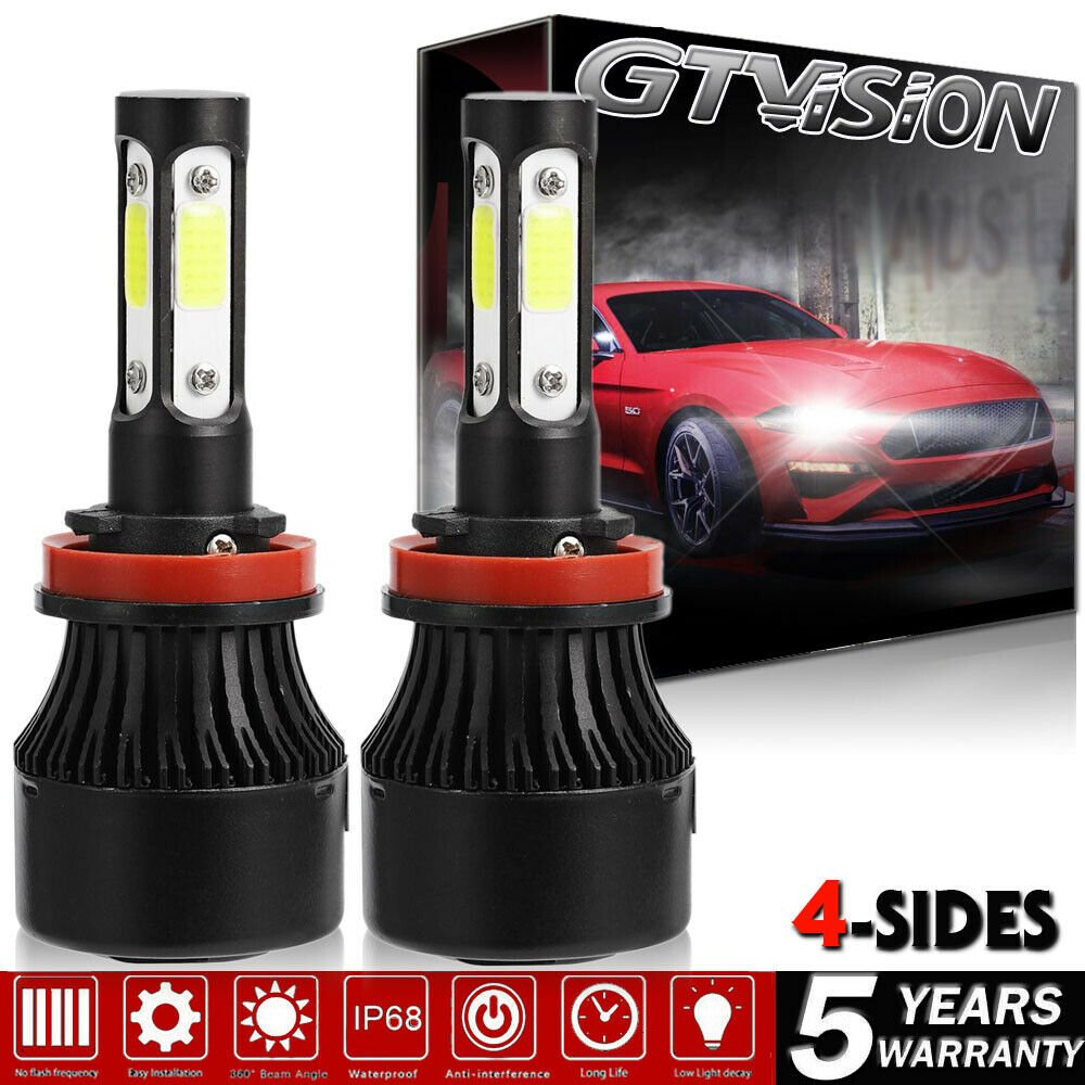 2x 1900W H11 LED Headlight Lamp for Honda Accord 2008-2017 Pilot 2006-2018 6000K