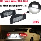2x LED Number License Plate Light For Nissan Qashqai X-trail Juke Patnfinder R51