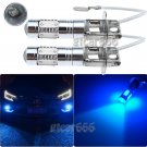 2X H3 PLASMA LED DRIVING FOG LIGHT DRL Bright Projector 10000K Deep Blue Bulb