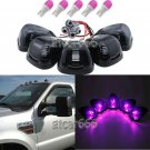 5X Pink Ceramic LED Smoke Cab Marker Clearance Light Kit for 1999-2016 Ford E/F