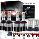 H11 9005 LED Headlight High Low + 5202 Fog Light for 07-15 Chevy Silverado 1500
