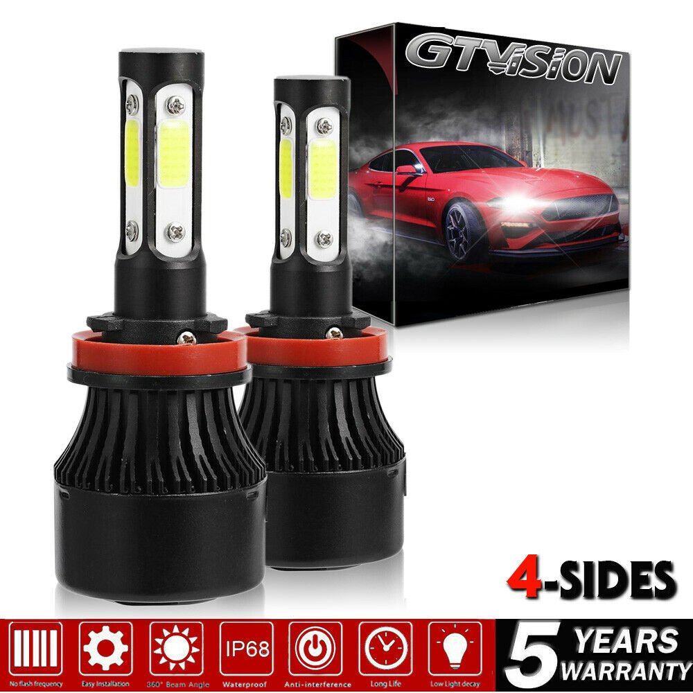 2X 4COB LED Headlight Kit H11 6000K White 1900W Low Beam for Scion tC 2009-2013