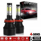 2X 4COB LED Headlight Kit H11 6000K White 1900W Low Beam for Scion tC 2009-2013