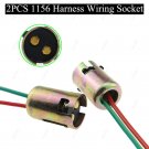 2x 1156 P21W 1073 1141 7506 BA15s Light Bulb Socket Holder Wire Harness Decoder