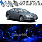 For Mazda 6 2003-2008 Blue LED Interior Light Kit + License Plate Light 11Pcs