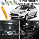 11 x Xenon White Interior LED Lights Kit + TOOL For 2011 - 2015 Ford Fiesta