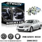 16x White 6K LED Lights Interior Package Kit for 2006-2012 Lexus IS250 IS350 ISF