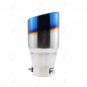 76mm Universal Grilled Blue Chrome Stainless Steel Exhaust Tail Muffler Tip Pipe