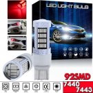 2x Red 7443 T20 7440 92-4014SMD For Daytime Running Light DRL LED Projector Bulb
