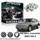 14Pcs Super White LED lights interior package kit For Chevy Avalanche 2007-2014