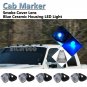 5pc Blue Ceramic LED Smoke Cab Marker Clearance Light Kit for 99-16 Ford E/F-150