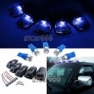 For 1988-2002 Chevy GMC Blue LED Cab Roof Running Marker Light Somke Cover Set