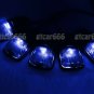 For 1988-2002 Chevy GMC Blue LED Cab Roof Running Marker Light Somke Cover Set