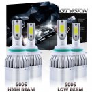 9006 + 9006 Combo LED Headlight 2600W For Honda Civic 2004-2013 Hi/Lo Beam White