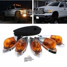 5X Universal For Truck Semi-Trailer Amber Roof Top Cab Marker Running Light Kit