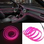 2M 12V EL Wire Pink Cold Light Line Neon Lamp Car Atmosphere Lights Unique Decor