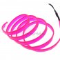 2M 12V EL Wire Pink Cold Light Line Neon Lamp Car Atmosphere Lights Unique Decor