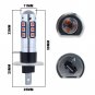 15SMD H1 3030 LED Projector Fog Light Bulbs Car Driving Lamp Replacement Red DRL