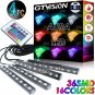 36LED Car Interior Atmosphere Neon Lights Strip Wireless Remote Control USB RGB