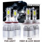 For 04-14 Ford F-150 H13/9008 Combo LED Headlight Kit 9145 9140 Fog Light Bulbs