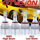 H11 9005 Combo Pack LED Headlight Bulb Kit For Toyota Camry 07-17 4Runner 06-17