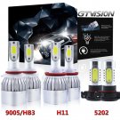 H11 9005 LED Headlight 5202 Fog Bulb For Chevy Silverado 2500 HD 3500 HD 07-18