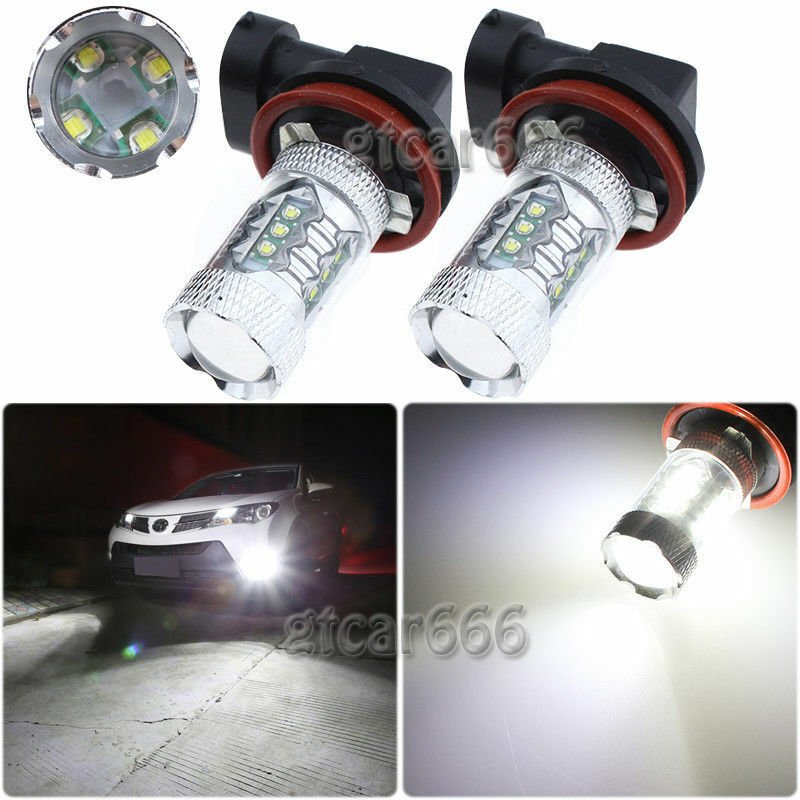 2X Super White  H11 H8 80W High Power CREE LED Replacement Bulbs For Fog Lights