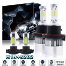 Combo H13 9008 1400W LED Headlight High Low Bulbs + 5202 Fog Light 6000K White
