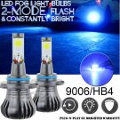 9006 Blue LED Fog Lights Bulb For 03-08 Dodge RAM 1500 2500 3500 w/ Flash Mode