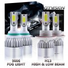 2600W 390000LM H13 LED Hi/Lo Beam Headlight 9006 Fog Bulb For Dodge Ram 1500 250