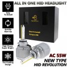 AC 55W High Power HID Headlight Xenon Kit All-in-One Light 9006 HB4 6000k White