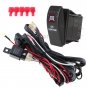 Car 12V 40A LED Work Light Bar ON/OFF Red LED Switch Relay Wiring Harness Kit