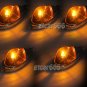 5xUniversal Teardrop Amber Cab Roof Marker Assembly Light For Truck Semi trailer