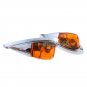 5xUniversal Teardrop Amber Cab Roof Marker Assembly Light For Truck Semi trailer