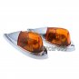 5xUniversal Teardrop Amber Cab Roof Marker Assembly Light For Truck Semi trailer