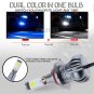 9005 9145 H10 High Power LED Fog Driving DRL Light Bulb Dual Color w/ Flash Mode